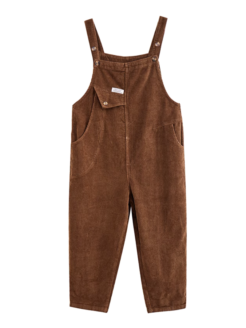 Women's Brown Overalls Dungarees 