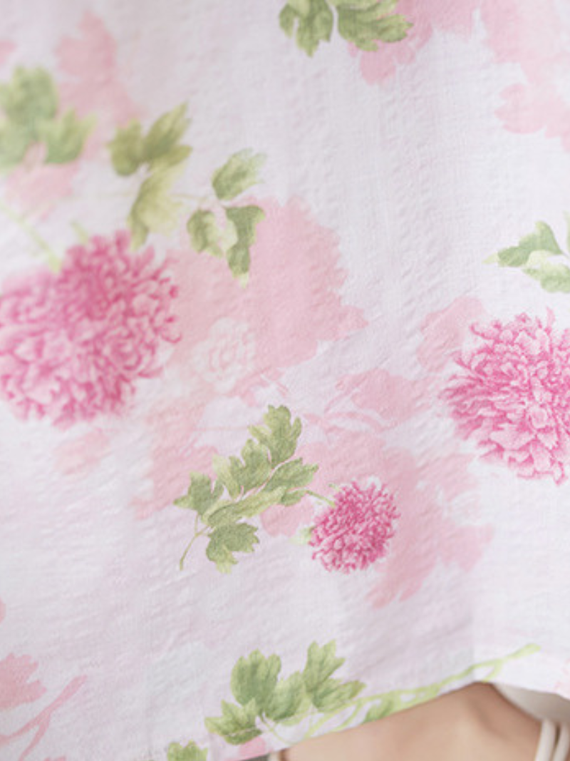 Flower print smock dress