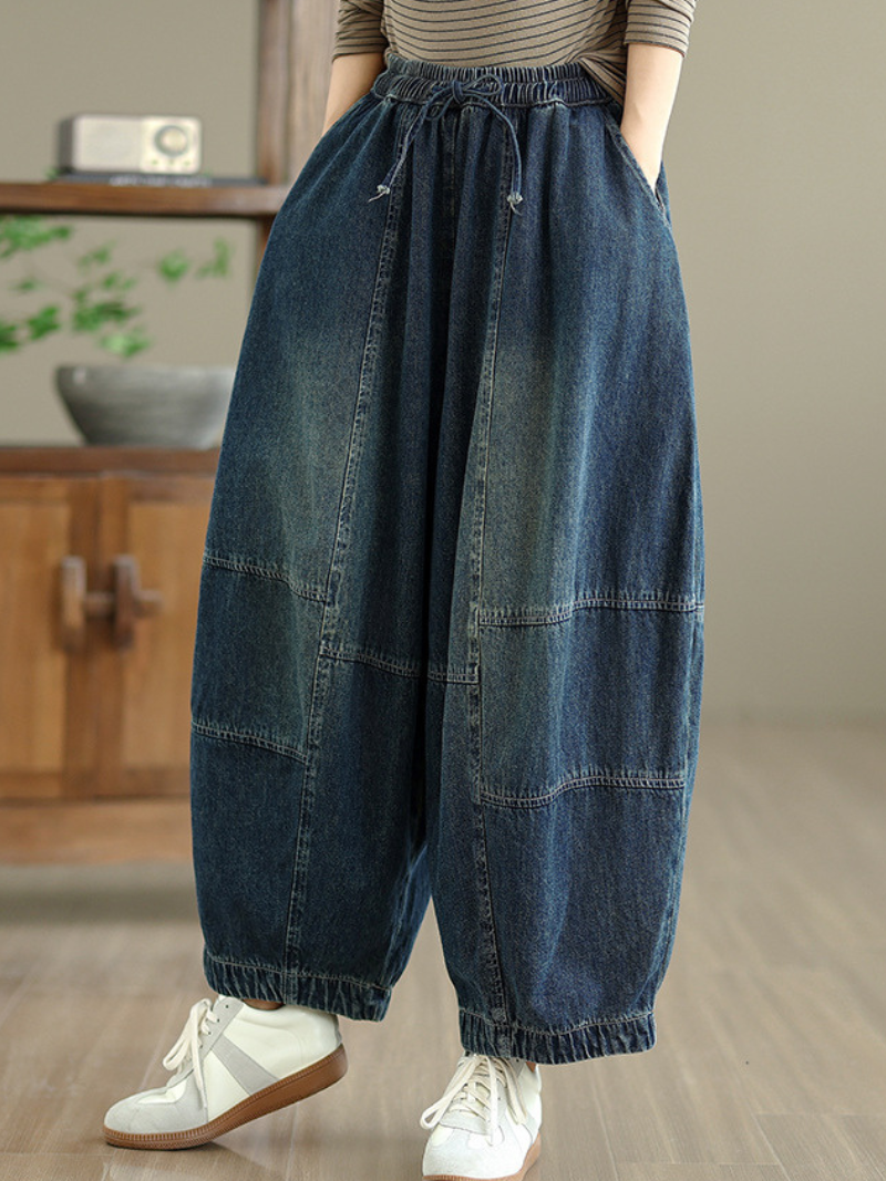 Women's Summer Dreamy Loose Waist Pockets Baggy Bottom