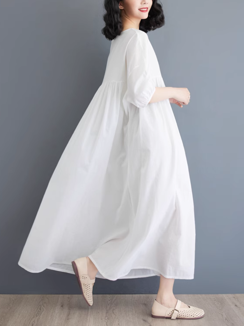 Robe A-line de fée A-line de toute longueur artistique et charme pour femmes