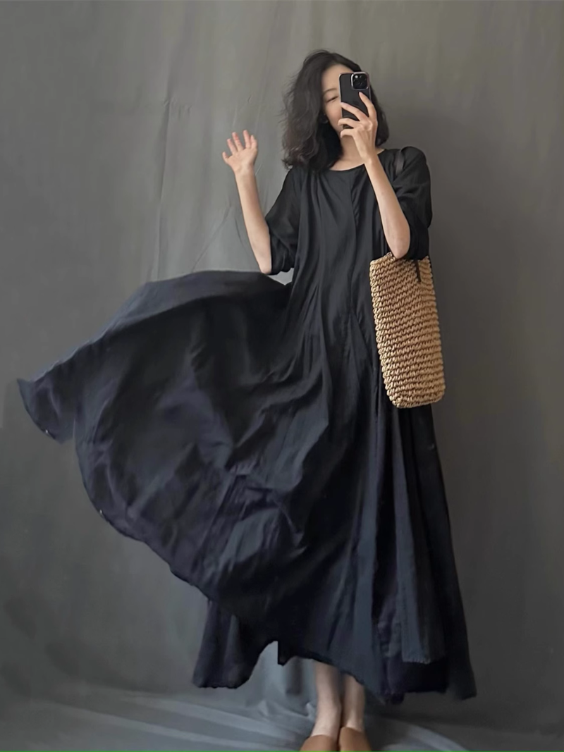 Élégance et confort pour femmes Robe A-Line Lightweight Spring and Summer