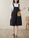 Women's Summer Comfort and Chic Bib's Pockets Overalls Dungarees