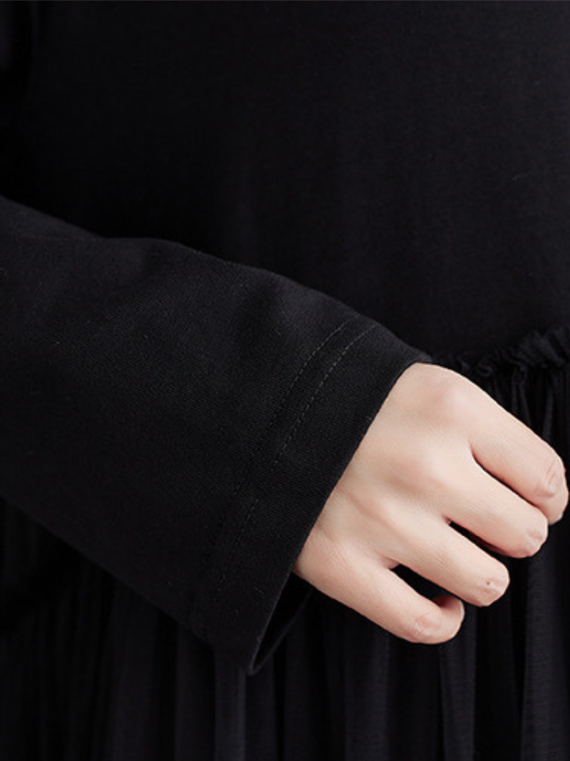 Women's long sleeves A-line Dress