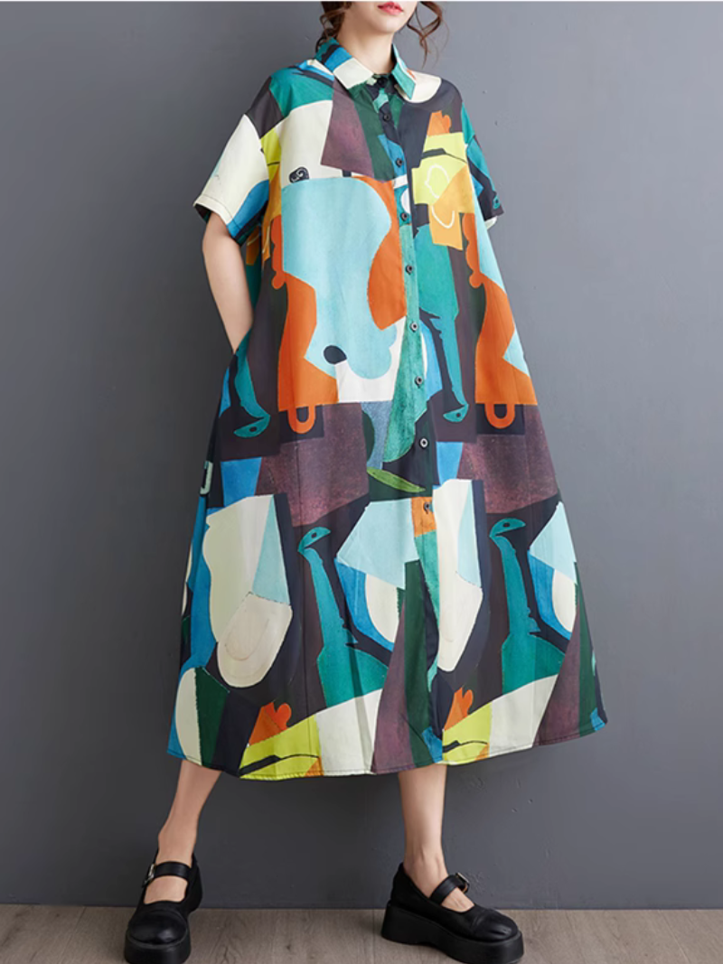 Vestido de línea A de forma elegante y elegante de las mujeres