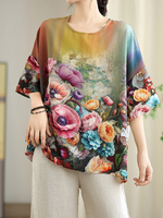 Feel-Good Floral Blouse — Effortless Chiffon Blend for Everyday Polished Style