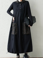 Weekend-to-Evening Maxi Hoodie Dress — Relaxed, Artful and Flattering Denim Cotton