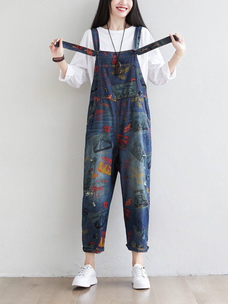 Women's Denim Overalls Jumpsuit
