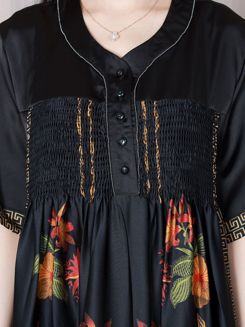 Women's V-neck A-line Dress