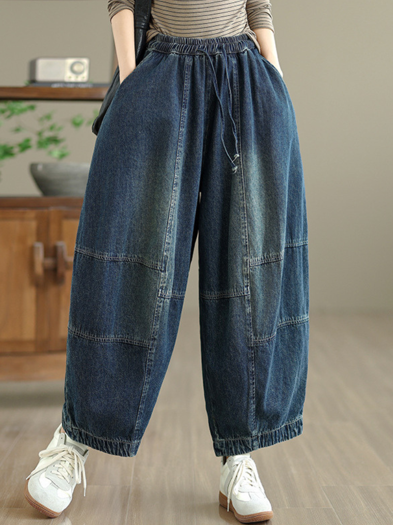 Women's Summer Dreamy Loose Waist Pockets Baggy Bottom