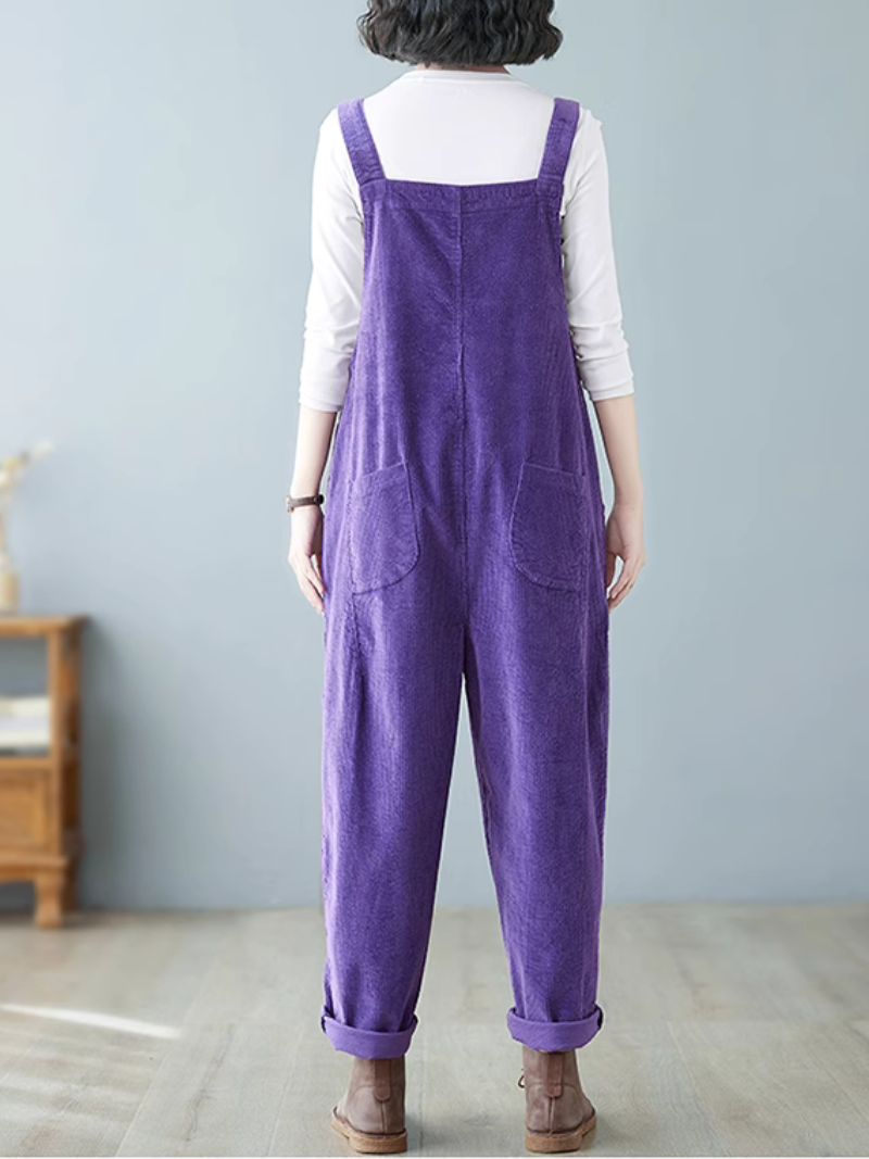 Women's Pockets Overalls Dungarees 