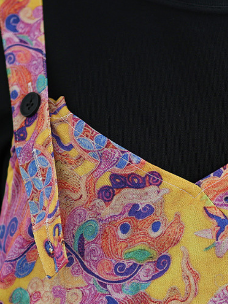 Salopette de salopes décontractées à l'imprimé floral pour femmes