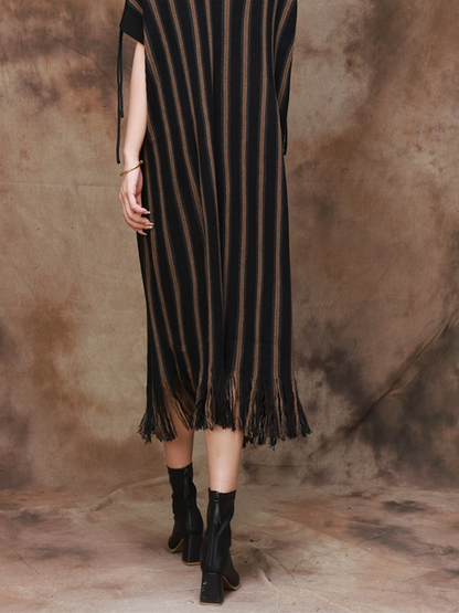 Women's Knitted Large Size Midi Dress
