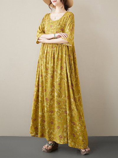 the summer dress for women, yellow dress