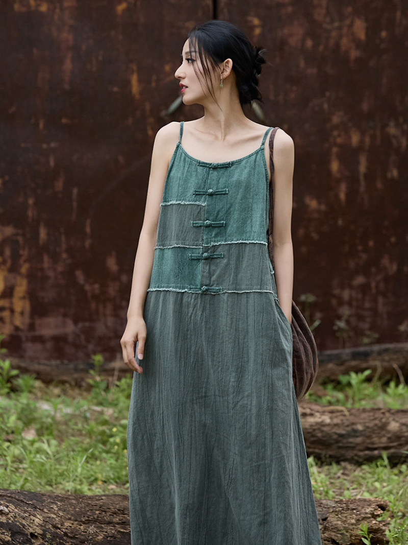Women's green A-Line Dress