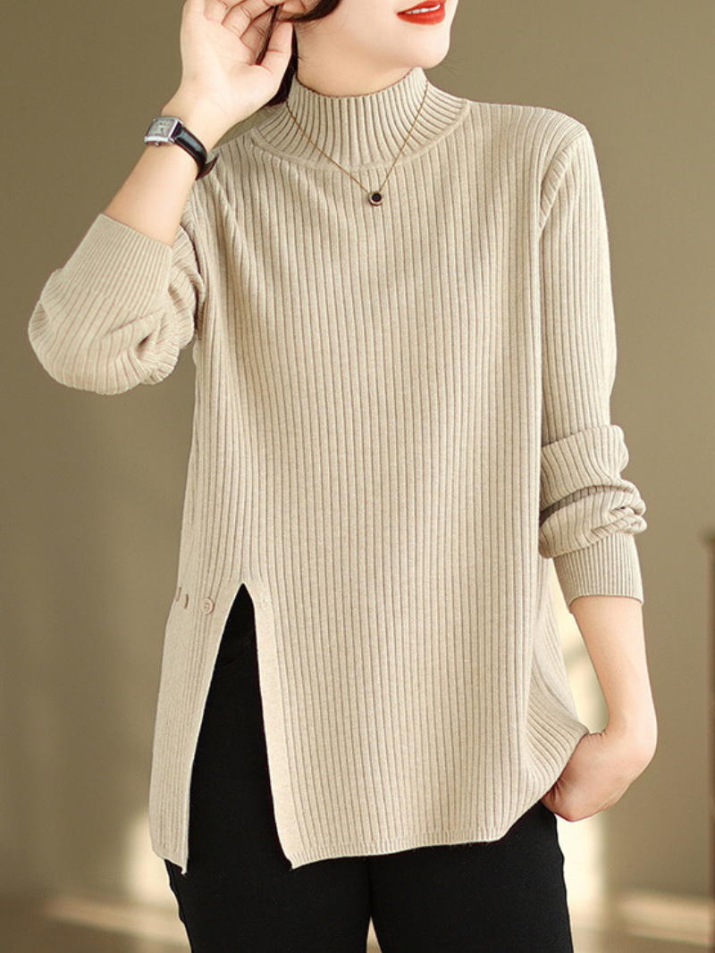  Women's Half Turtleneck Knitted Sweater