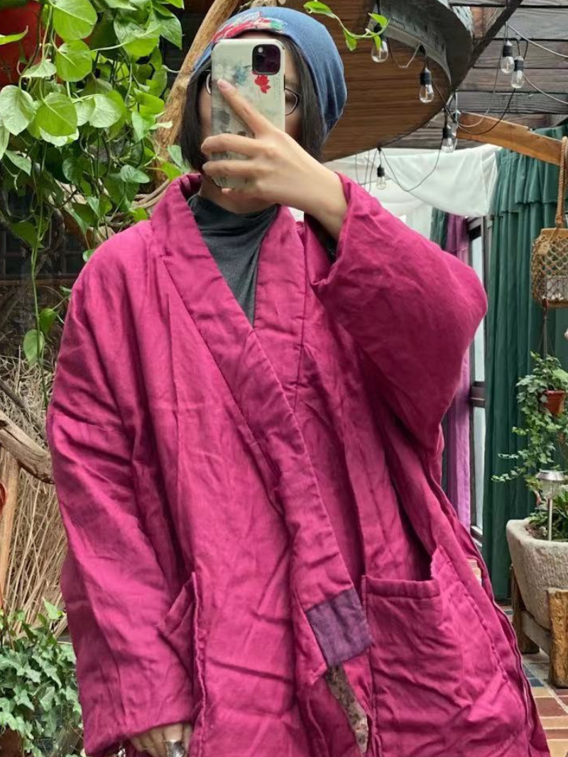 Boho Chic Loose A-Line Coat pour confort sans effort