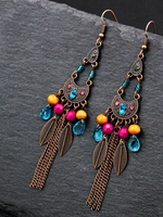 Boucles d'oreilles rétro Crystal Sparkle pour femmes