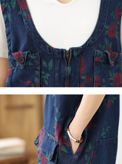 Women's  Cool and Everyday Wear Printed Dungaree