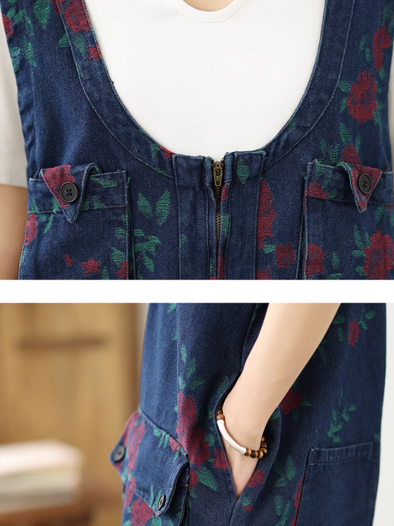 Women's  Cool and Everyday Wear Printed Dungaree