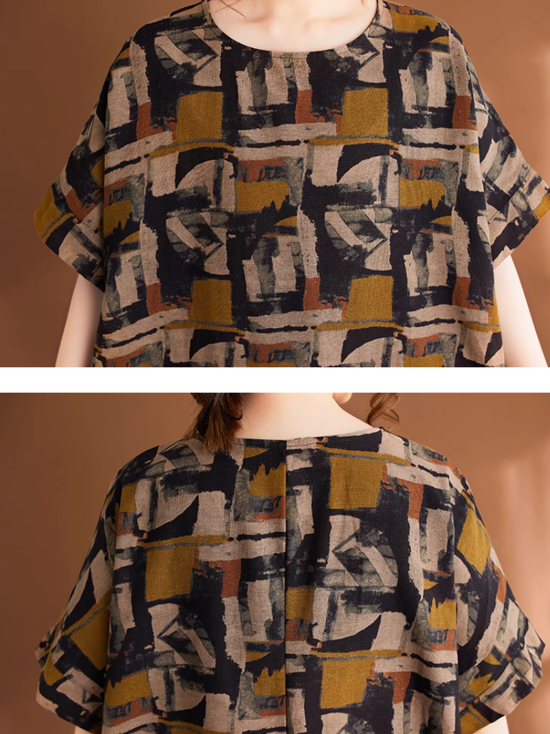 Women's  Summer Casual & Trendy Printed Midi-Dress