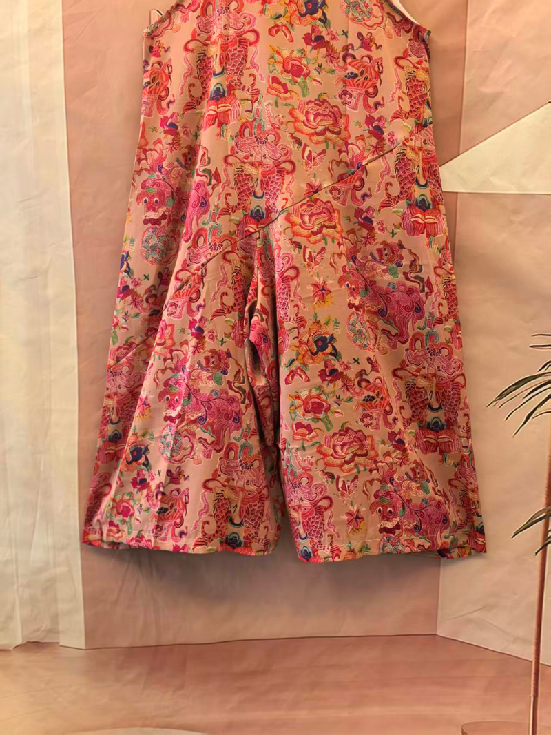 Dungaree globalement léger de l'été des femmes imprimé en liberté globale