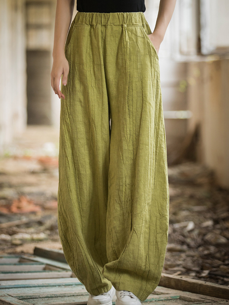 Women's  Green wide-leg pants  