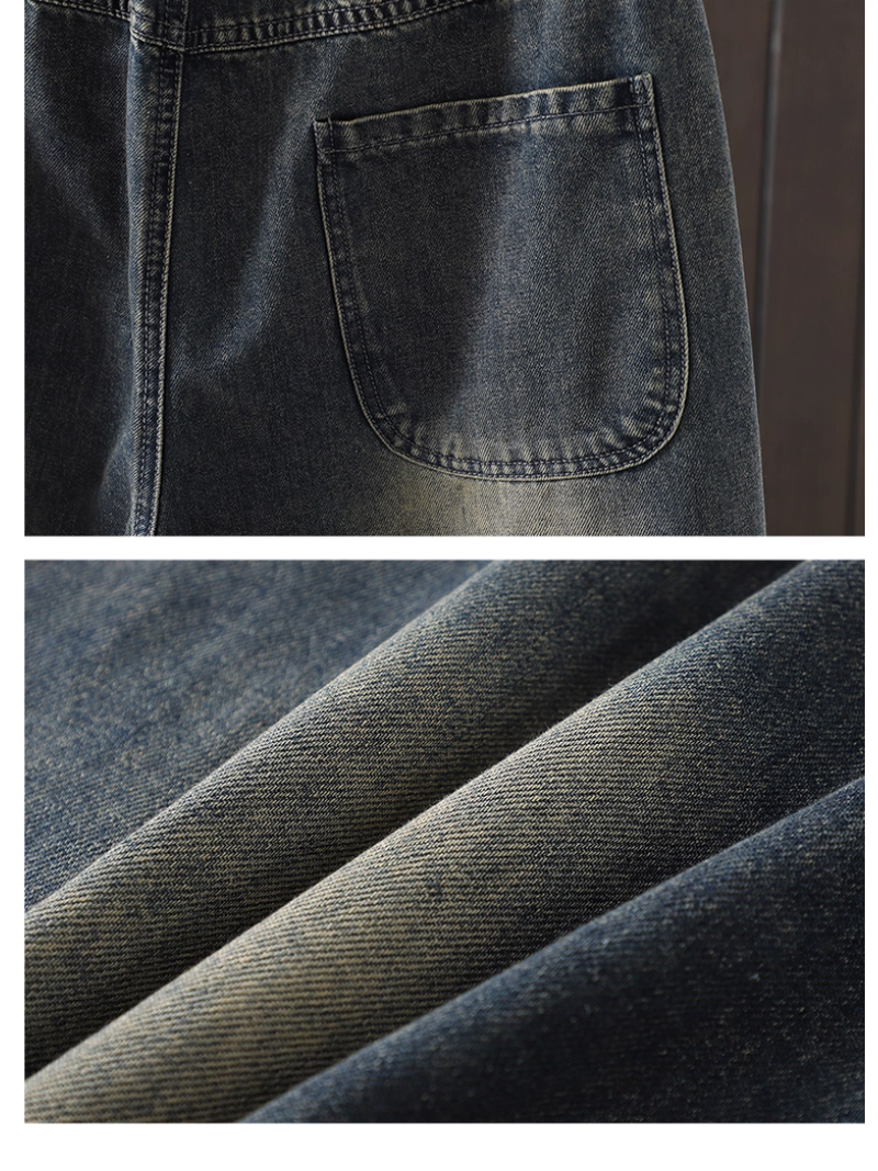 Jeans rétro parfaits pour femmes brodées de patch lâche en bas