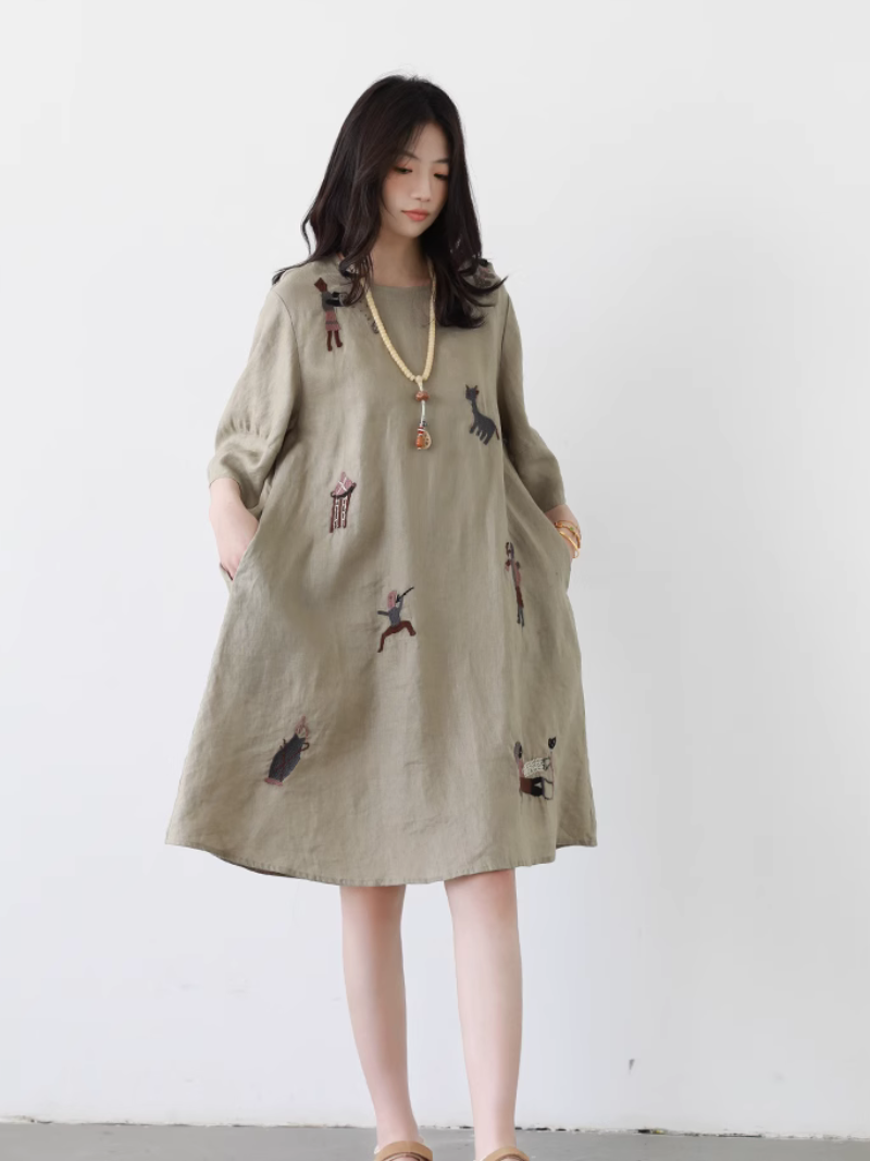  Women's Comfortable Middi Dress