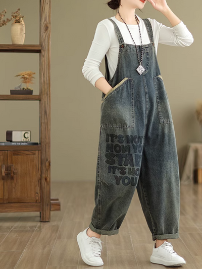 Women's Cropped Pant Dungaree