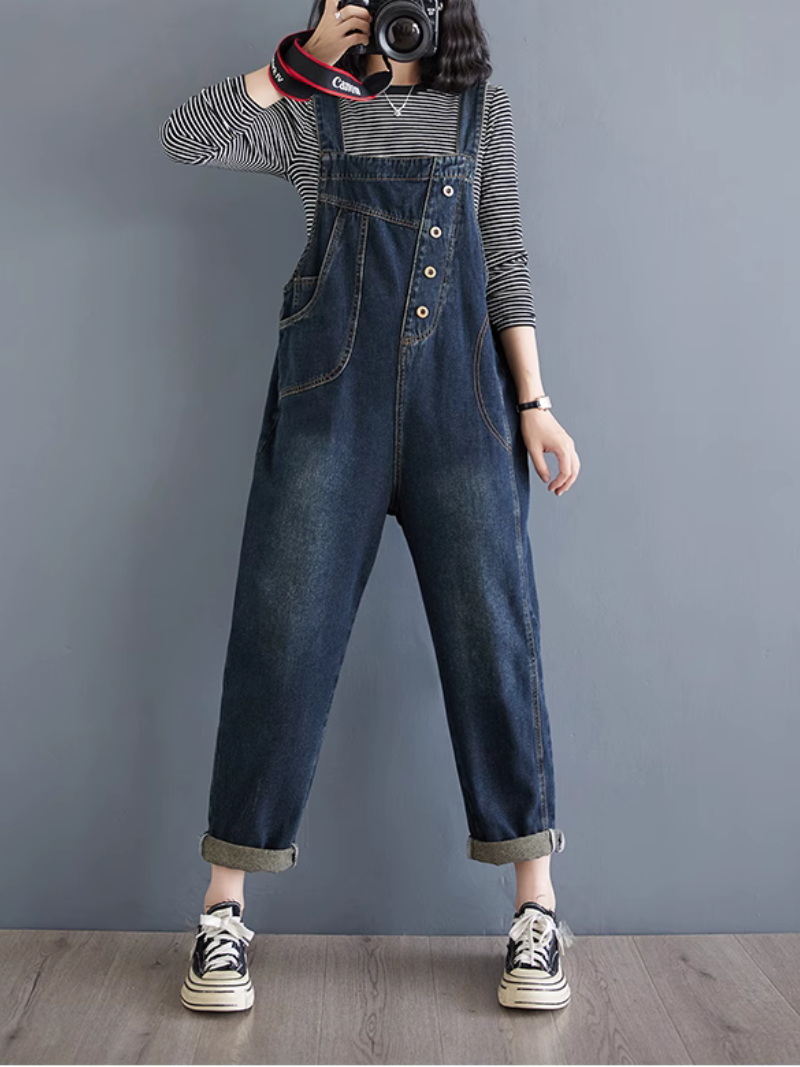 Women's Dark Blue Dungaree