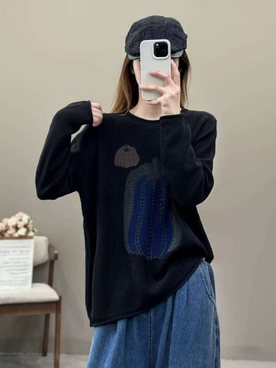 Women's Classic Everyday Wear Crew Neck Sweater