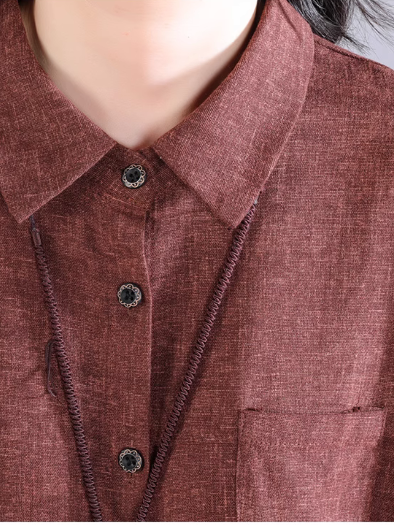 Women's Summer Button-Up Collar Type A-Line Shirt Dress