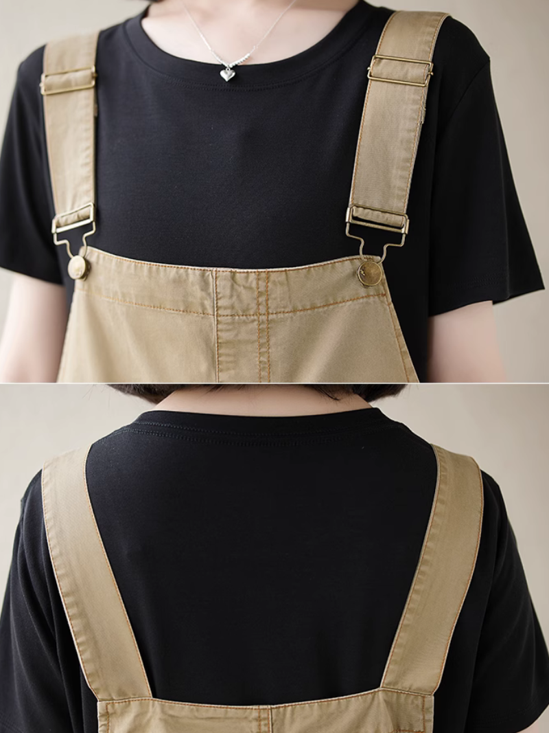 Dungaree de poche latérale polyvalente décontractée d'été pour femmes