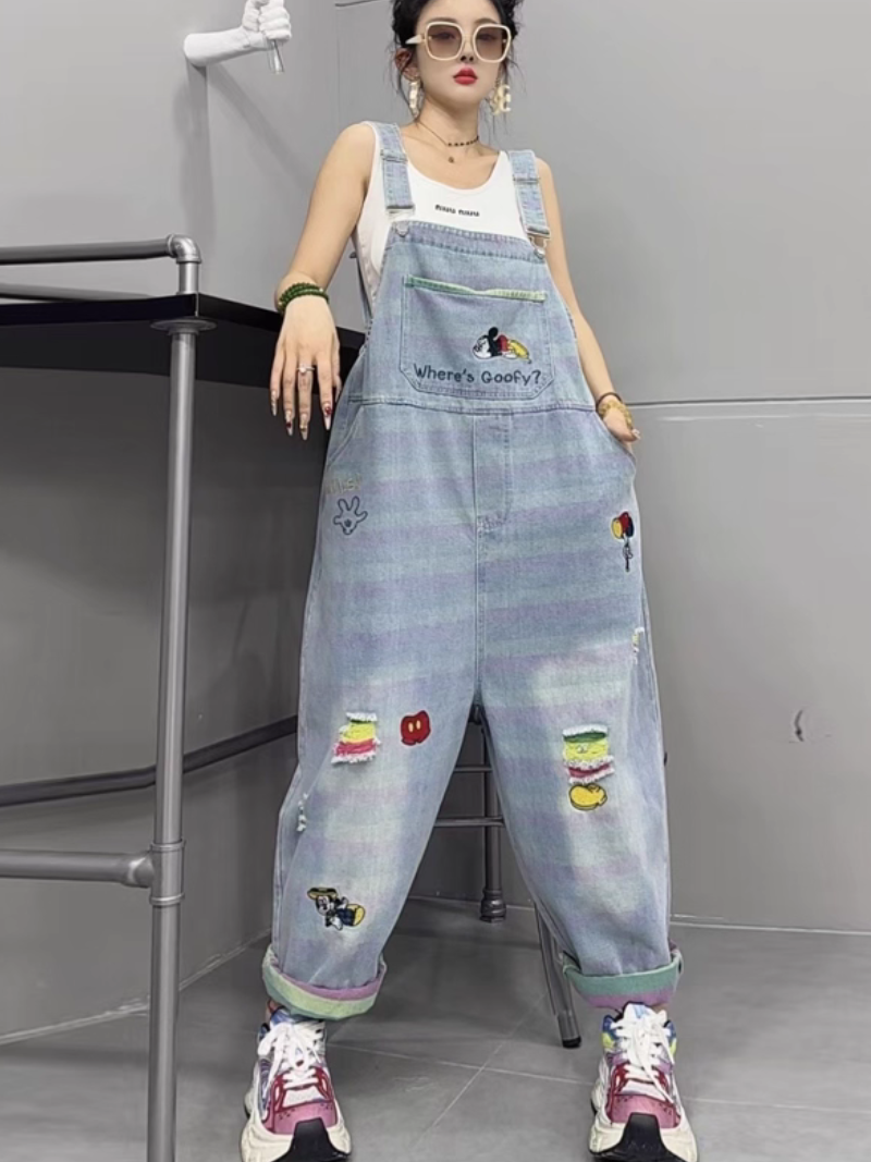 Women's Baggy Loose Dungaree 