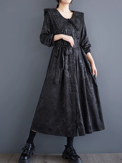 Women's Loong Sleeves A-Line Dress