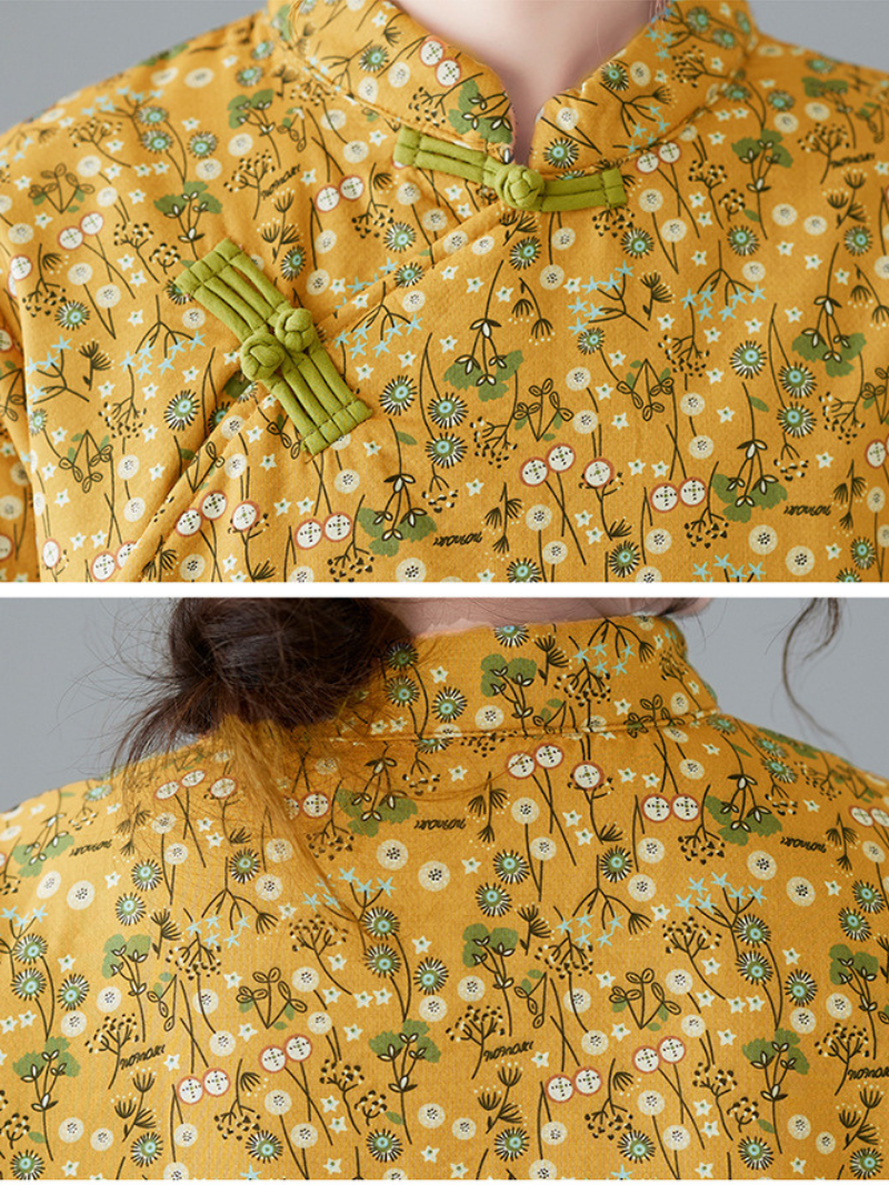 Robe chemise en velours d'hiver pour femmes, épaissie, avec poches latérales et coupe évasée 