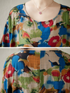 Women's Summer Boho Bloom Large Size Printed Smock Dress