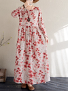 Women's Spring and Autumn Floral Elegance Smock Dress