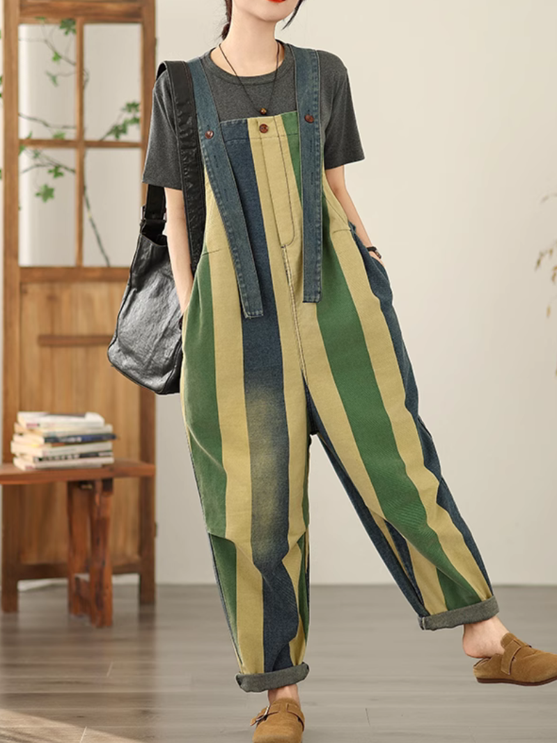 Women's Green Dungaree 