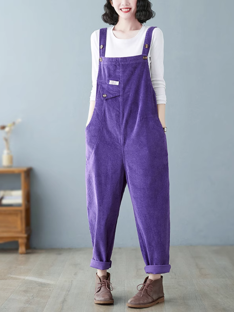 Women's purple Overalls Dungarees 