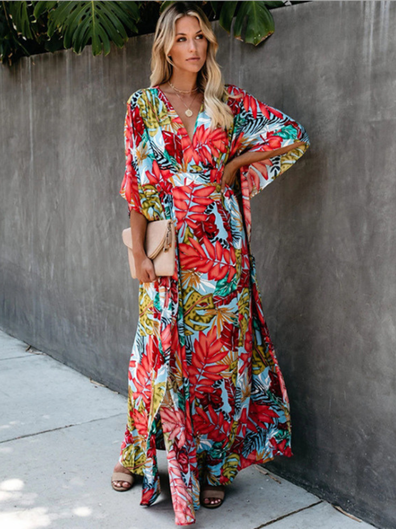 Women's half sleeves Maxi Dress 