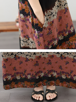 Breezy Weekend Maxi Kaftan Dress— Flowy Floral Dress with Forgiving Drape