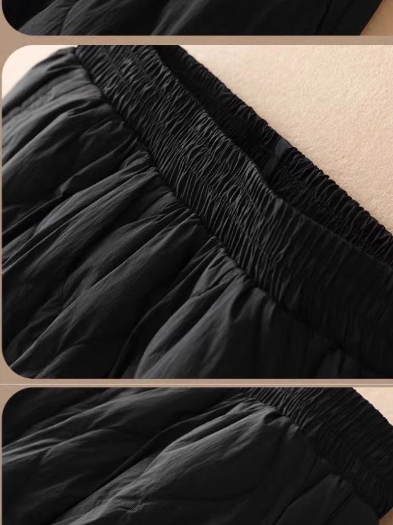 Elegant Quilted Thermal Jogger Pants, Cozy Winter Trousers for Women