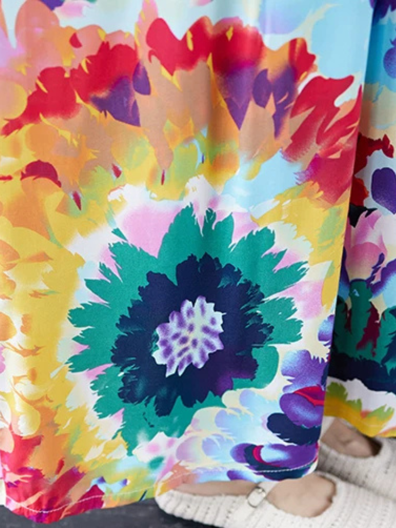 Joyful Weekend Maxi Dress — Flowing, Flattering Print for Sunlit Days