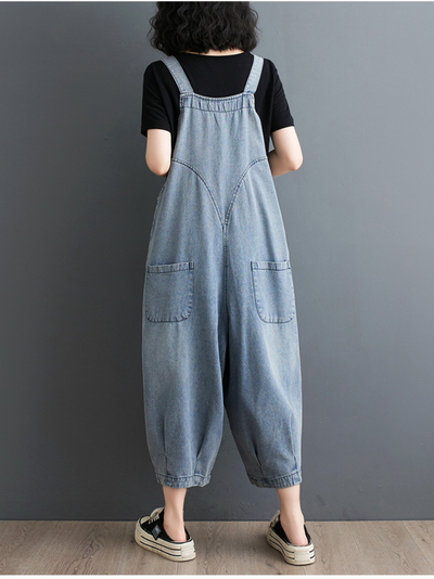 Women's Summer Stunners Light Wash Overalls Dungarees