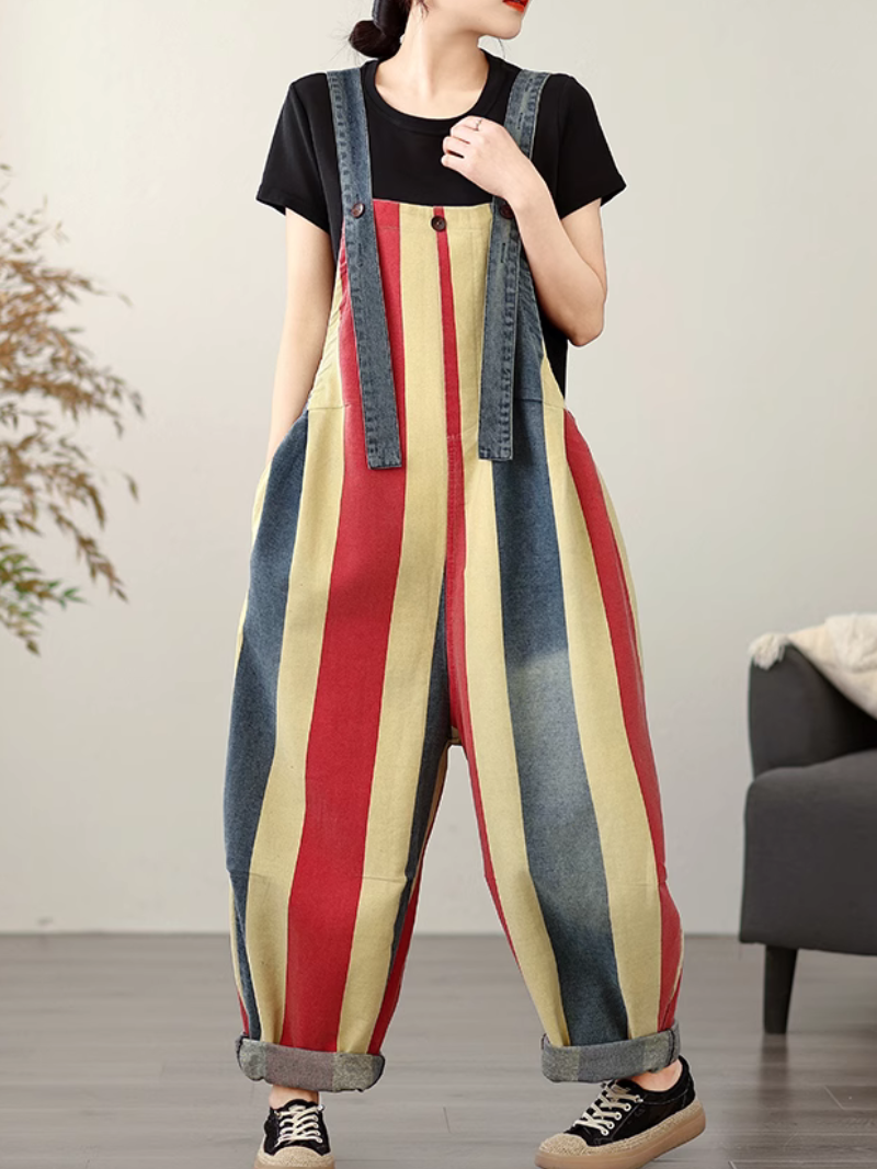 Women's Dreamy Colorfull Pockets Overalls Dungarees
