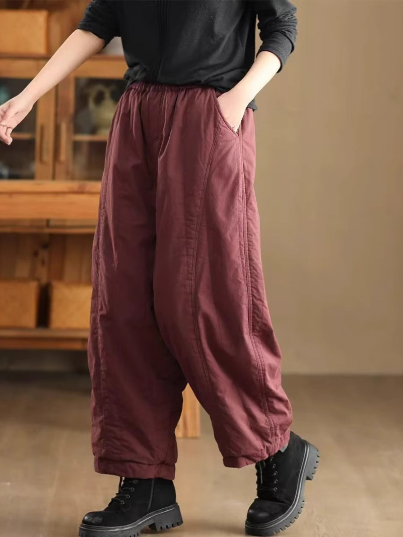 Femmes à la mode élastique d'hiver à la taille chaude du harem