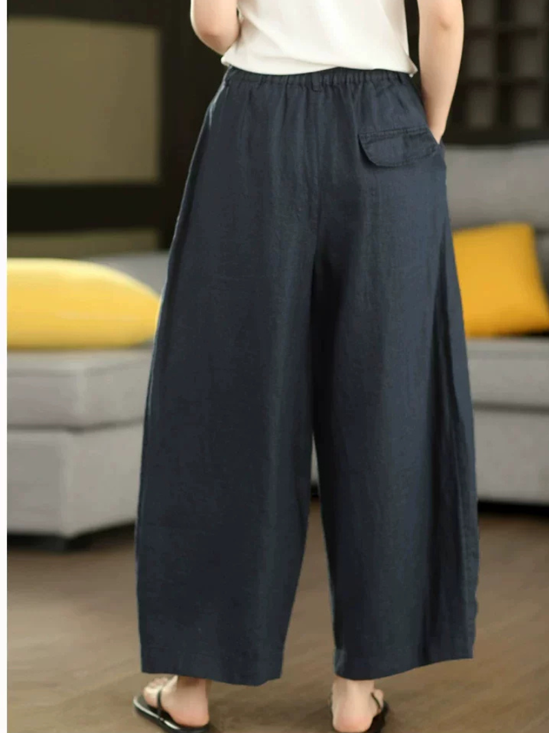 Breezy Confidence Wide-Leg Pants — Cotton Linen Ease for Every Day