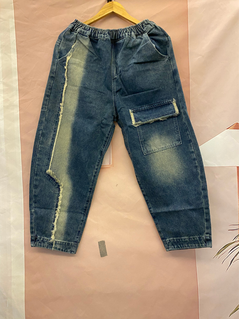 Summer à la mode et classiques de style élastique en denim classique