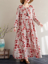 Women's Spring and Autumn Floral Elegance Smock Dress